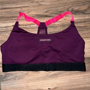 Love & Sports Purple and Pink Sports Bra